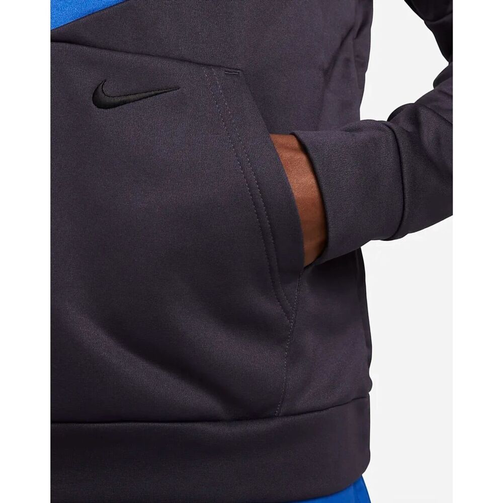 Nike Therma-FIT Men's Pullover Fitness Hoodie Cave Purple/Royal/Black DQ5401-540 - Picture 5 of 5